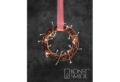 Konstsmide Wreath of Wooden Twigs (30 warm white LEDs)